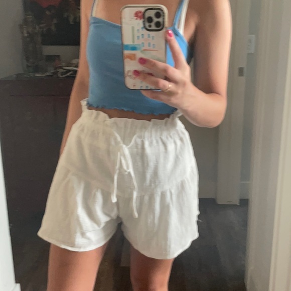 White flow-y shorts from ASOS. Size small. - Picture 1 of 4
